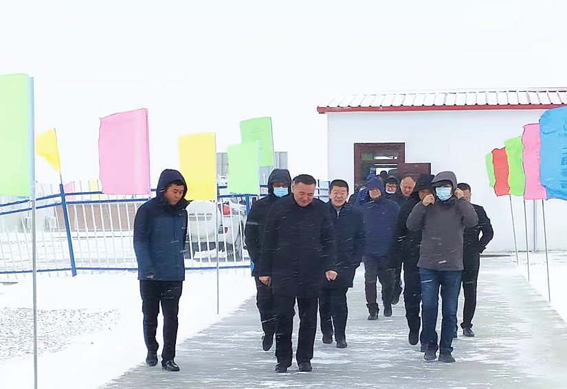 阿勒泰地委、行署帶隊的觀摩團一行60余人到達(dá)北園春多胎羊產(chǎn)業(yè)園_副本.jpg